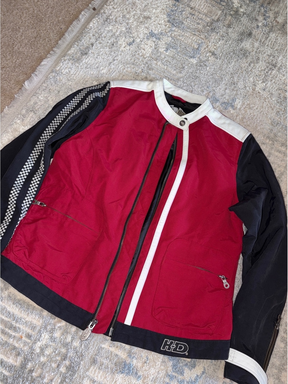 Harley-Davidson women’s  medium Nylon and Genuine Leather Jacket Medium